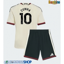 Maglie da calcio Manchester United Matheus Cunha #10 Terza Maglia Bambino 2026-27 Manica Corta + Pantaloni corti)